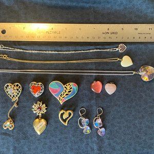lot of heart shaped jewelry